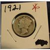 Image 1 : 430. 1921 P Mercury Dime. Super Key date. G/AG. Redbook value $65.00.