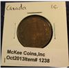 Image 1 : 1238. 1913 Canada Large Cent. Choice AU.