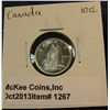 Image 1 : 1267. 1964 Canada Dime. GEM BU 65.