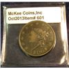 Image 1 : 601. 1819 U.S. Large Cent. VG-8. Redbook value $25.00
