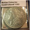 Image 1 : 1353. 1879 P U.S. Morgan Silver Dollar. EF 40.