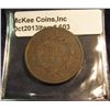 Image 2 : 603. 1820 U.S. Large Cent. VG-8. Redbook value $24.00