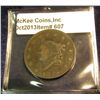 Image 1 : 607. 1825 U.S. Large Cent. F-12. Redbook value $35.00.