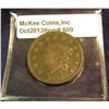 Image 1 : 609. 1827 U.S. Large Cent. F-12. Redbook value $32.00.