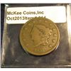 Image 1 : 614. 1831 U.S. Large Cent. VG-8. Redbook value $24.00