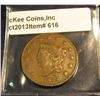 Image 1 : 616. 1832 U.S. Large Cent. Choice VF 30. Redbook value $65.00.