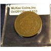 Image 2 : 633. 1839 U.S. Large Cent. Booby head. G-4. Redbook value $20.00.