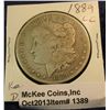 Image 1 : 1389. 1889 CC U.S. Morgan Silver Dollar. VG-8. Redbook value in VF is $1,400.00.