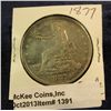 Image 1 : 1391. 1877 P U.S. Trade Dollar. VF 20. Redbook value $165.00.