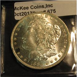 675. 1884 O Morgan Silver Dollar. Brilliant MS 64.