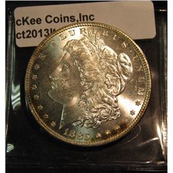 680. 1885 P Morgan Silver Dollar. Brilliant MS 63 Semi-Prooflike.