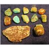Image 2 : 1472. Group of Raw Turquoise, amber, and etc. for cabochons.