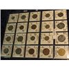 Image 1 : 746. (20) World Country Coins in 2" by 2"s. Including Costa Rica, Cuba, Cyprus, Czechoslovakia, Czec