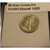 Image 2 : 1509. 1926 D Mercury Dime. Brilliant MS 63. Redbook value $275.00.