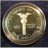 Image 2 : 1562. 1989 S Bicentennial of Congress Proof Encapsulated Silver Dollar. U.S. Mint issue.
