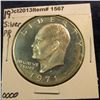 Image 1 : 1567. 1971 S Silver Eisenhower Dollar. Proof.