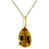 Image 1 : 14k Yellow Gold 5.0ct Citrine Necklace