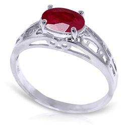 14k Solid Gold 1.15ct Ruby Filigree Ring