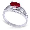 Image 1 : 14k Solid Gold 1.15ct Ruby Filigree Ring