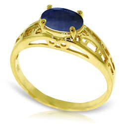 14k YG 1.15ct Sapphire Filigree Ring