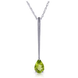 14k Solid Gold 0.65ct Peridot Necklace