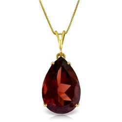 14k Solid Gold 5.0ct Garnet Drop Necklace