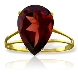 14k Solid Gold 5.0ct Garnet Cocktail Ring