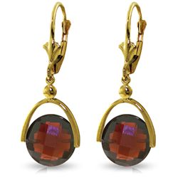 14k Solid Gold 8.40ct Garnet Earrings