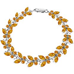 14k Solid Gold Citrine Butterfly Bracelet