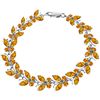 Image 1 : 14k Solid Gold Citrine Butterfly Bracelet