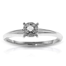 14k White Gold K-M, SI2, 0.03ct Diamond Ring