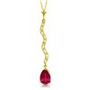 Image 1 : 14k Solid Gold 1.75ct Ruby & Diamonds Necklace