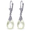 Image 1 : 14k Solid Gold 6.0ct White Topaz Earrings