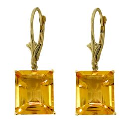 14k Yellow Gold 13.0ct Citrine Dangle Earrings