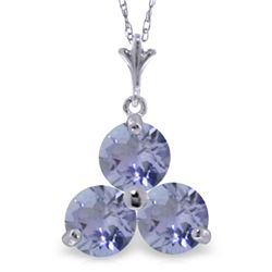 14k White Gold 0.75ct Tanzanite Necklace