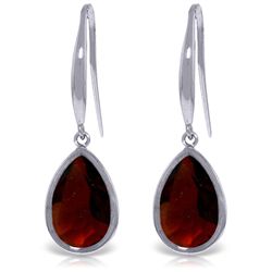 14k White Gold 5.0ct Garnet Earrings