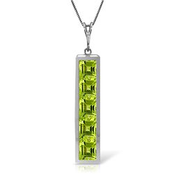 14k Solid Gold 2.25ct Peridot Necklace