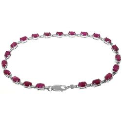 14k White Gold Tennis Bracelet with 8.00ct Rubies