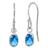 Image 1 : 14k Gold 1.0ct Blue Topaz Fish Hook Earrings
