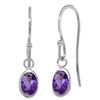 Image 1 : 14k Gold 1.0ct Amethyst Fish Hook Earrings