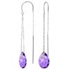 Image 1 : 14k Gold 6.0ct Amethyst Threaded Earrings