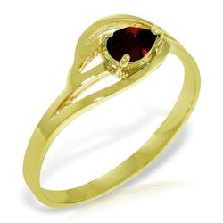 14k Solid Gold 0.30ct Garnet Ring