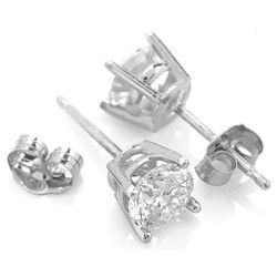 1.50 CT. J-K SI2 Genuine Diamond 14k Gold Stud Earrings