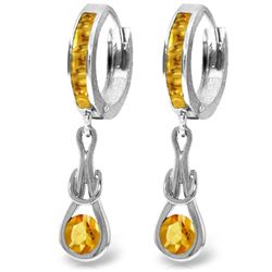14K White Gold 1.30ct .70ct Citrine Infinity Earring