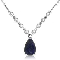 14k WG 14.80ct Sapphire & Diamond Necklace