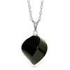 Image 1 : 14K WG 0.05ct DIAM. & 15.50ct BLACK SPINEL NECKLACE
