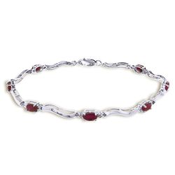 2.0ct Ruby Tennis Bracelet in 14k White Gold
