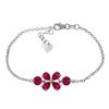Image 1 : 14K WG 2.15ct PEAR & 1.00ct ROUND RUBY BRACELET