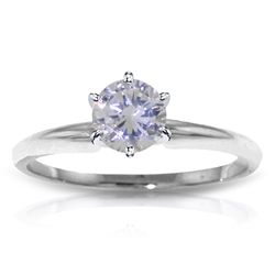 1.0CT F-G SI3 Diamond Solitaire Ring in 14k White Gold