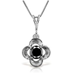 14k Gold 0.50ct Black Diamond Solitaire Necklace